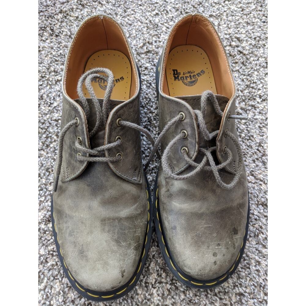 Dr. Martens Leather Dress Shoes Mens Size 9 Oxford Olive Green Perfect Condition